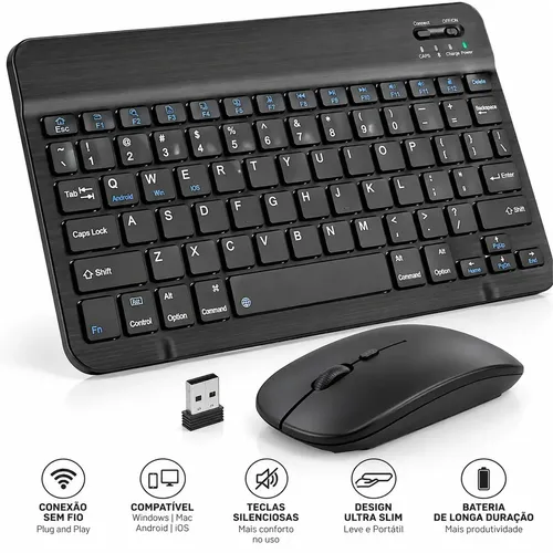 Kit Teclado + Mouse Bluetooth Sem Fio — Vale a pena?