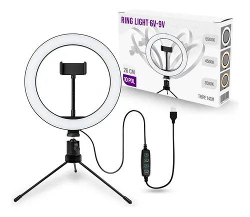 Ring Light Dacar 26cm LED Tricolor com Tripé: Vale a Pena?
