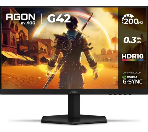 Monitor Gamer AOC AGON 24″ 200Hz IPS G-Sync (24G42HE) – Vale a Pena?